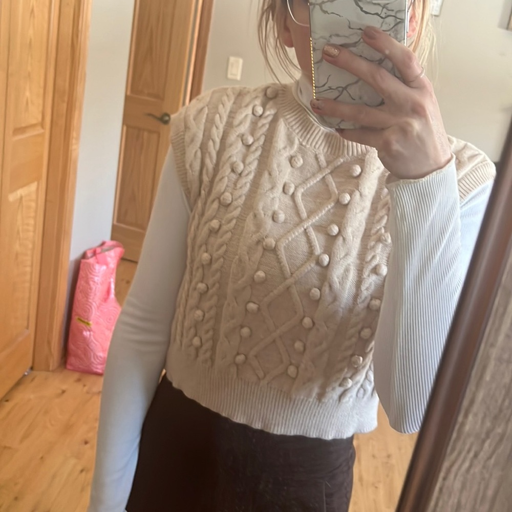 Cropped sweater vest size xs, purchased from TJMaxx